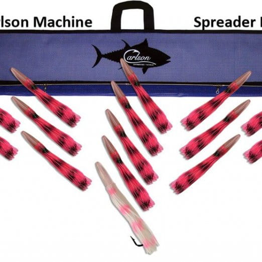 Carlson Machine Spreader Bar 36" with 14 9" Machine Lures and 12" Machine Stinger