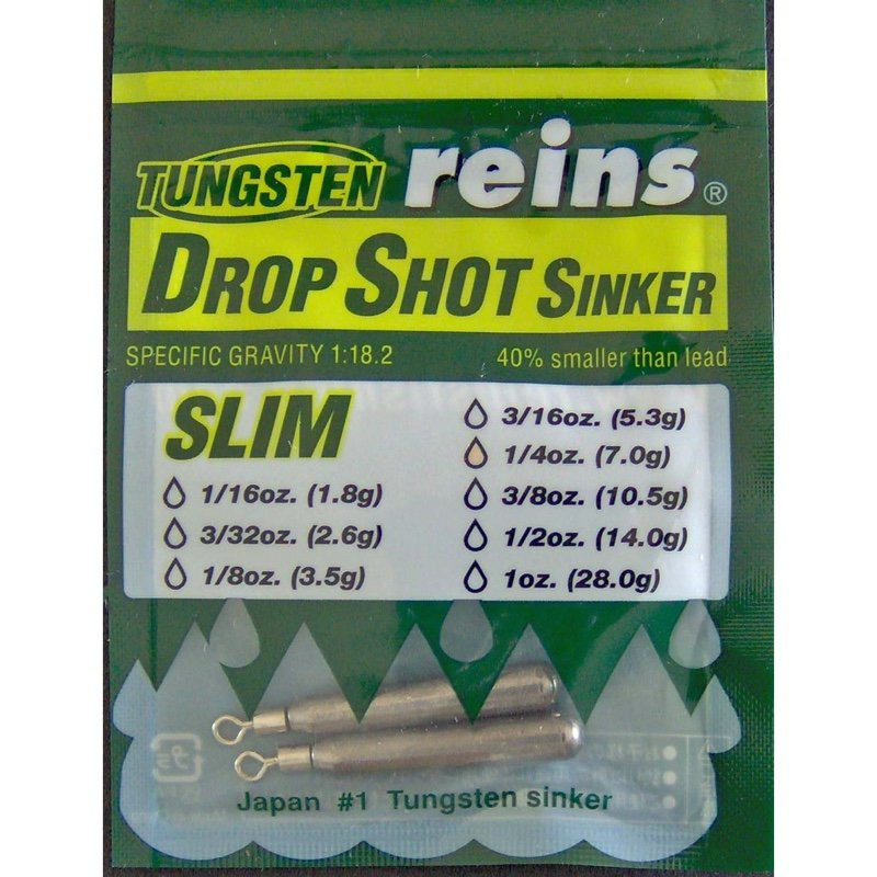 Reins Tungsten TG Slim Drop Shot Sinker Weights
