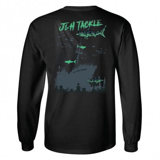 J&H Tackle Zombie Shark Long Sleeve T-Shirt