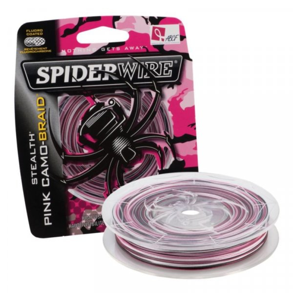 Spiderwire Stealth Pink Camo Braid 15 lb 300 yds