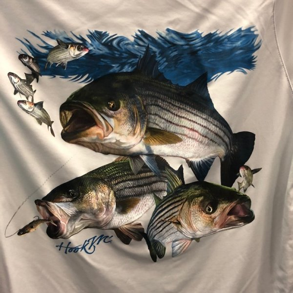 Bimini Bay Outfitters Striped Bass Long Sleeve Performance Shirt